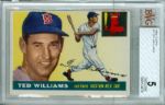 1955 TOPPS #2 TED WILLIAMS BVG 5