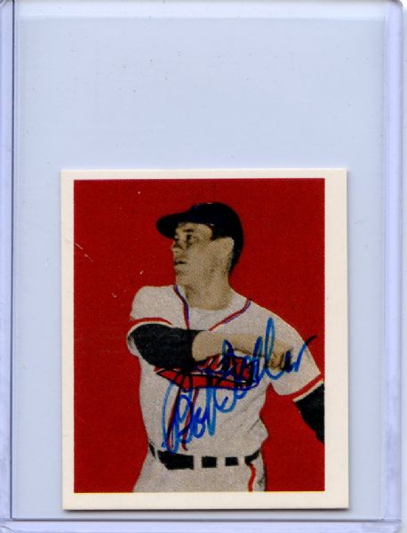 1949 BOWMAN #27 BOB FELLER REPRINT SIGNED JSA