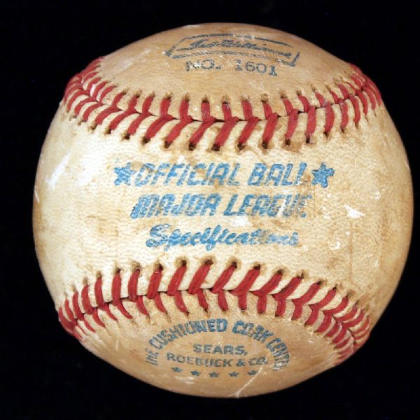 TED WILLIAMS SIGNED VINTAGE SEARS, ROEBUCK & CO. OML SPEC WILLIAMS BRAND BASEBALL!