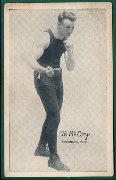 1921 EXHIBIT AL MCCOY POST CARD BOXING