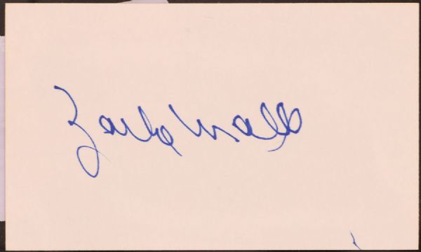 ZOILO VERSALLES SIGNED 3X5 INDEX CARD