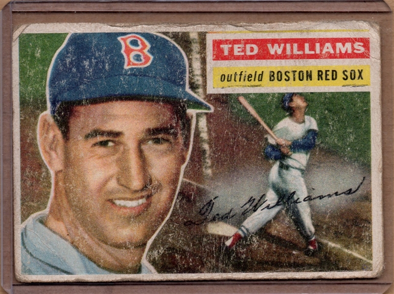 1956 TOPPS #5 TED WILLIAMS VINTAGE RED SOX HALL OF FAME