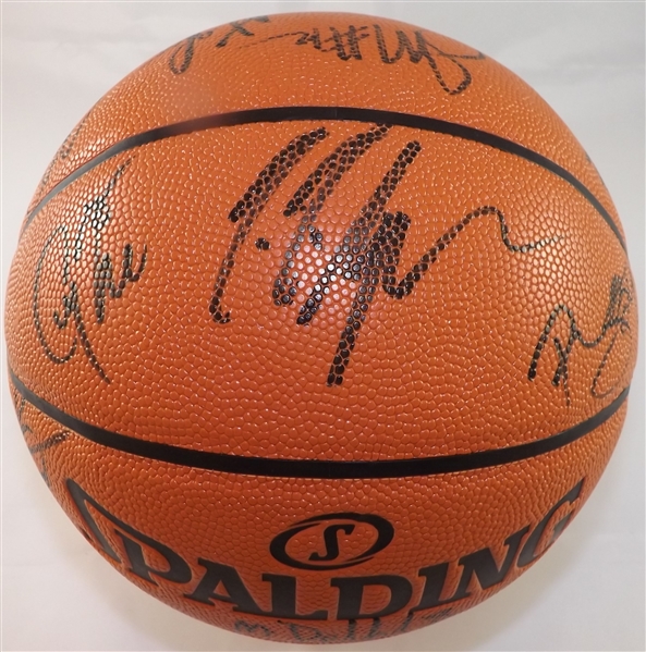 2016 CLEVELAND CAVALIERS WORD CHAMPIONSHIP TEAM SIGNED BASKETBALL!