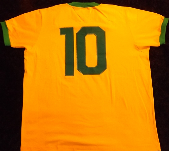 PELE SIGNED 1970 WORLD CUP BRAZIL SOCCER JERSEY! PSA/DNA