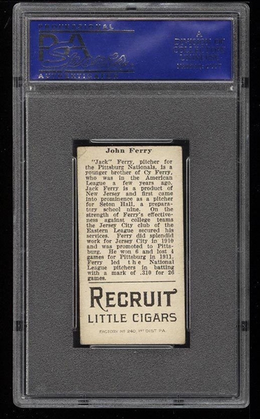 1912 T207 RECRUIT CIGARS JOHN FERRY PSA 4