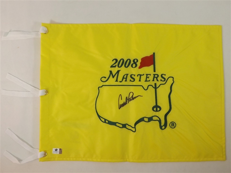 ARNOLD PALMER SIGNED 2008 MASTERS FLAG