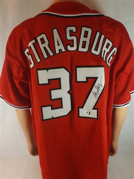 STEPHEN STRATSBURG SIGNED WASHINGTON NATIONALS JERSEY