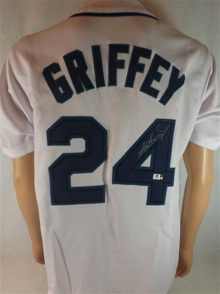 KEN GRIFFEY JR. SIGNED MARINERS JERSEY!