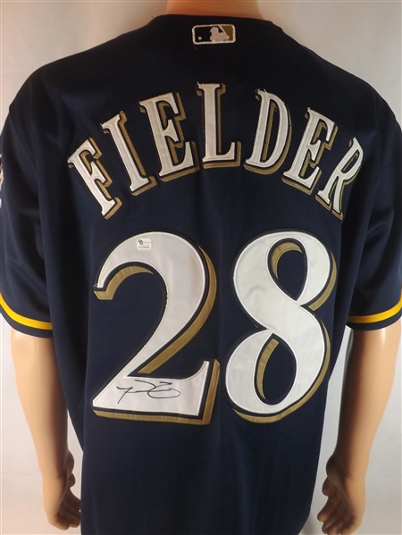 PRINCE FIELDER SIGNED BREWERS JERSEY
