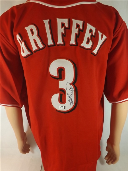 KEN GRIFFEY JR. SIGNED REDS JERSEY!