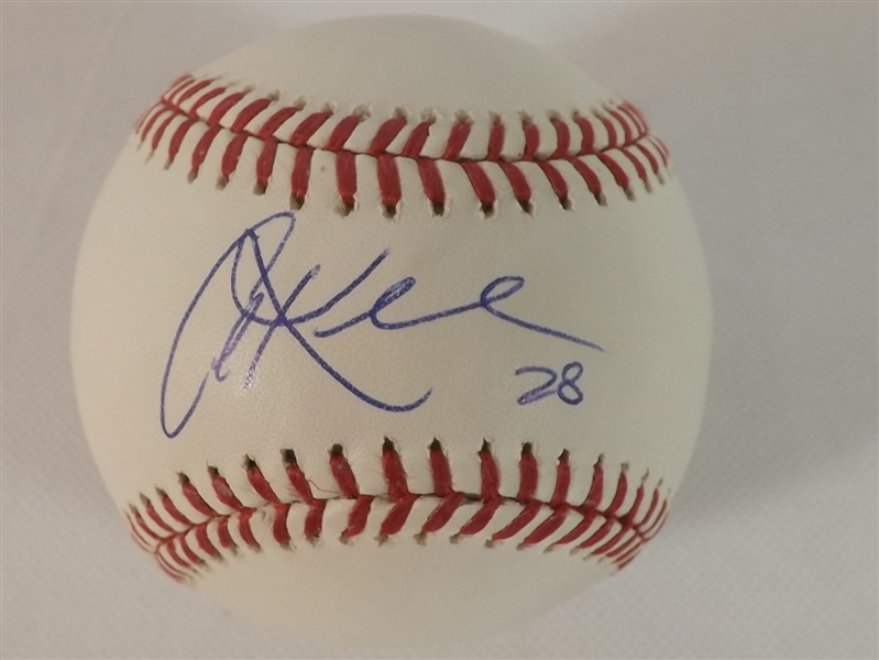 COREY KLUBER SIGNED OML BASEBALL