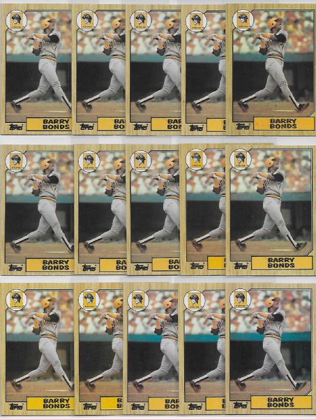 1987 TOPPS #320 BARRY BONDS ROOKIE LOT OF 266!