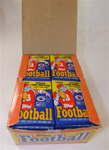 1988 TOPPS FOOTBALL BOX-36 WAX PACKS COMPLETE BO JACKSON RC