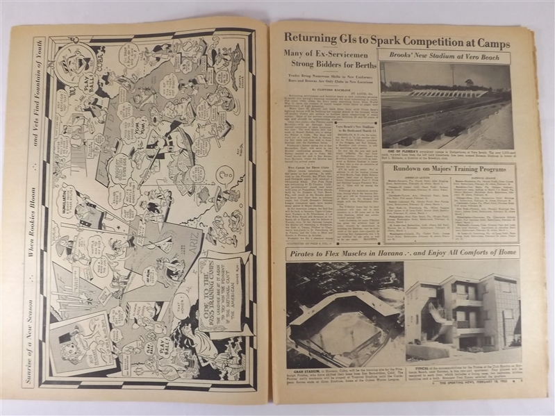 1953 2/18/53 THE SPORTING NEWS NEWSPAPER CURB TRAINING MARATHONS, LANE URGES