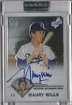 2003 TOPPS RETIRED AUTOS #TA-MW MAURY WILLS FACTORY SEALED & CERTIFIED