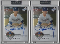 2003 TOPPS RETIRED AUTOS #TA-RCE RON CEY LOT OF 2 FACTORY SEALED & CERTIFIED