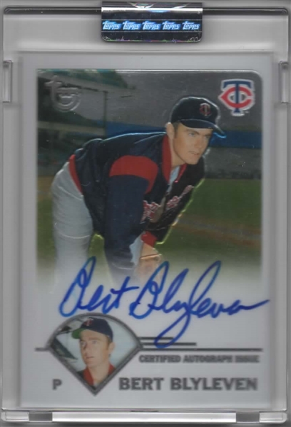 2003 TOPPS RETIRED AUTOS #TA-BB BERT BLYLEVEN FACTORY SEALED & CERTIFIED