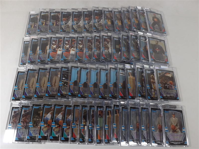 2004 BOWMAN SIGNATURE LOT OF 65 ALL SERIAL NUMBERED, SIGNED & UNCIRCULATED