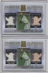 LOT OF 2 2003 TOPPS TRIBUTE TO THE STARS RICKEY HENDERSON GAME USED BAT & JERSEY