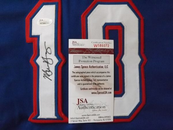 MICHAEL YOUNG SIGNED RANGERS JERSEY JSA