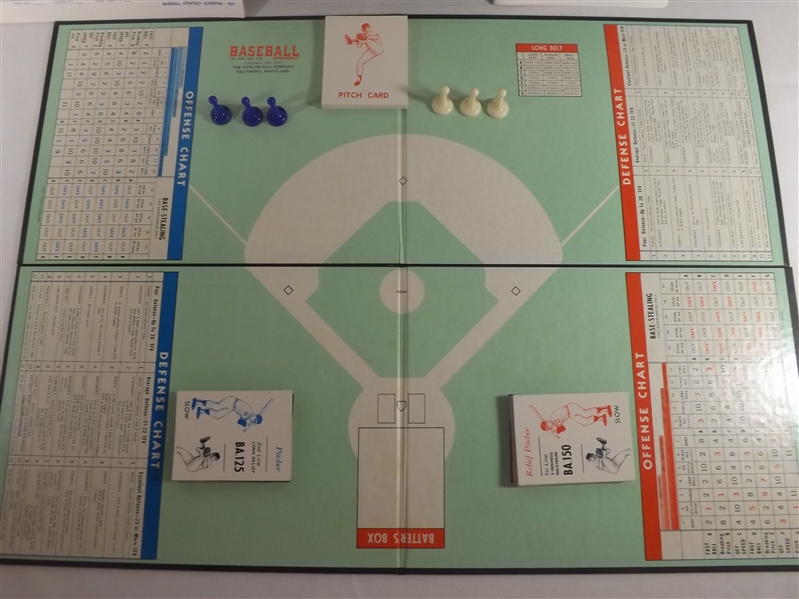 1973 BASEBALL STRATEGY BOARD GAME COMPLETE W/ HANDBOOK CARDS ECT
