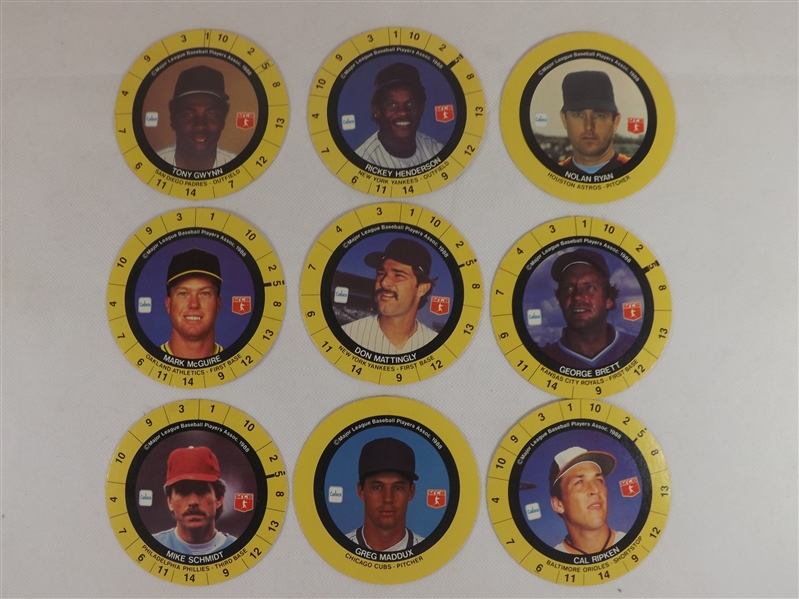 1989 CADACO ALL-STAR BASEBALL GAME WITH 58 ORIGINAL CARDS WITH STAT BACKS