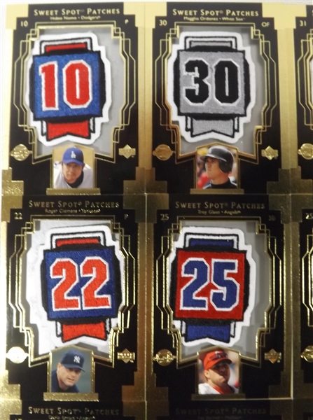 2003 UPPER DECK SWEET SPOT PATCHES LOT OF 15 FILLED WITH SUPER STARS!