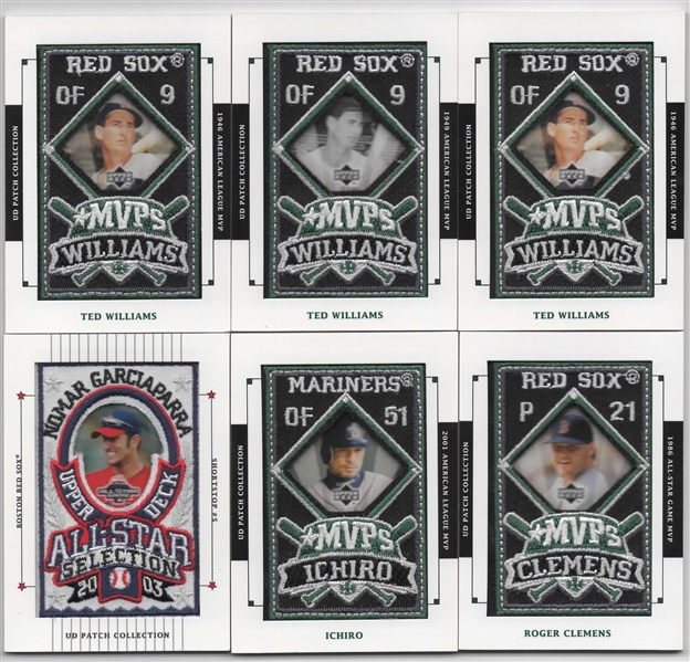 2003 UPPER DECK PATCH COLLECTION LOT OF 11 W/ 3 TED WILLIAMS!