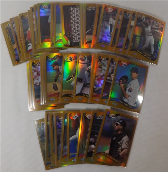2002 TOPPS CHROME LOT OF 87 W/ 50+ REFRACTORS! MAUER RC & MORE!