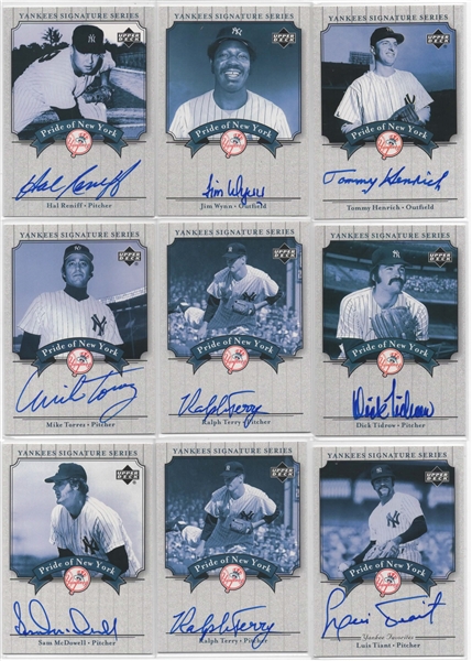 2003 UD YANKEES SIGNATURE SERIES LOT OF 61 W/ HOF'S AMAZING COLLECTION!!