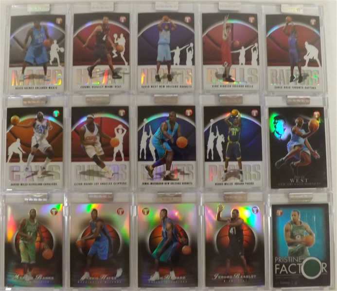 --2002-03 LOT OF 30 TOPPS PRISTINE BASKETBALL STARS & RC REFRACTORS, FACTORY SEALED 