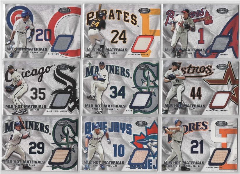 2002 FLEER HOT PROSPECTS LOT OF 39 W/ GAME USED SIGNED HOF & MORE!