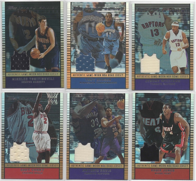--2002 TOPPS BASKETBALL JERSEY EDITION G/W  LOT OF (20) STARS /299