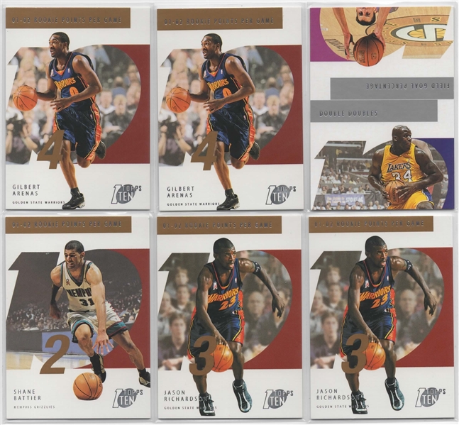 --2002-03 TOPPS  TEN BASKETBALL LOT OF 24 ROOKIE & NUM. GAME WORN ARTICLES