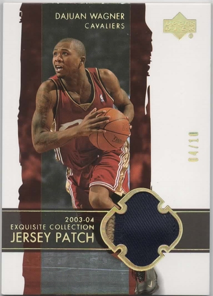 2003-04 UD EXQUISITE COLLECTION JERSEY PATCH #5-P DAJUAN WAGNER /10