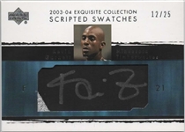 2003-04 UD EXQUISITE COLLECTION SCRIPTED SWATCHES KEVIN GARNETT /25