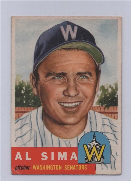 1953 TOPPS #241 AL SIMA HIGH CARD!