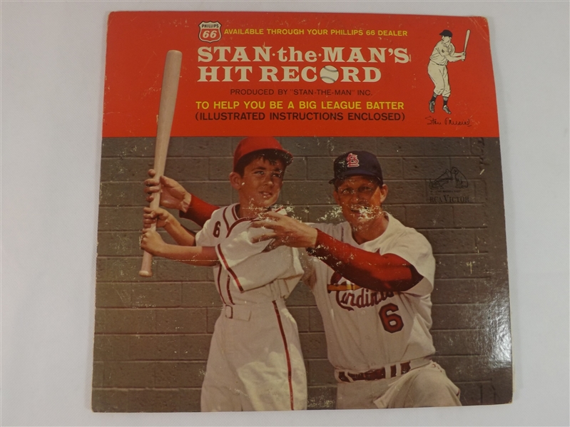 1963 STAN THE MAN'S HIT RECORD PHILLIPS 66 LP WITH ORIGINAL HITTING INSTRUCTIONS 