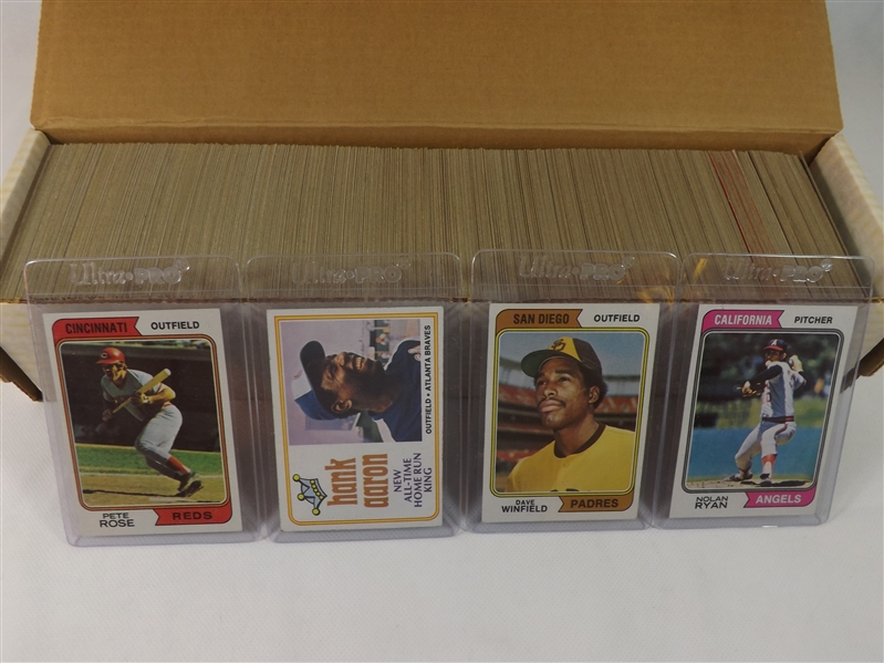 1974 TOPPS BASEBALL COMPLETE SET W/ TRADED & WASHINGTON - WINFIELD PARKER RC'S