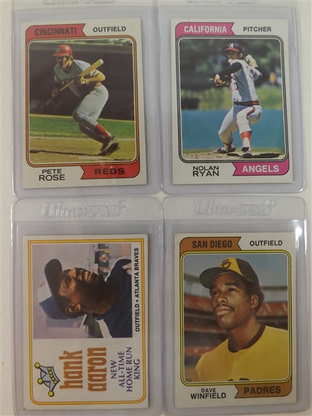 1974 TOPPS BASEBALL COMPLETE SET W/ TRADED & WASHINGTON - WINFIELD PARKER RC'S