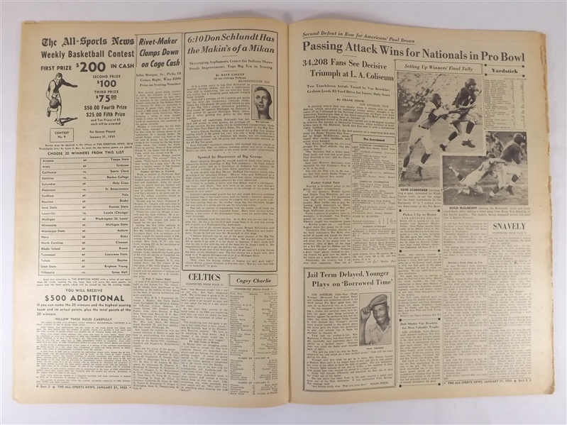 1953 1/21/53 THE SPORTING NEWS NEWSPAPER WRIGLEY DIGS UP SECRET OF GATE LAG