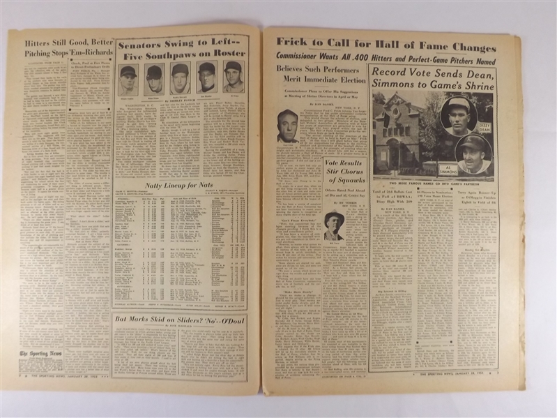 1953 1/28/53 THE SPORTING NEWS NEWSPAPER PITCHERS STILL TO RULE IN '53 -- RICHARDS