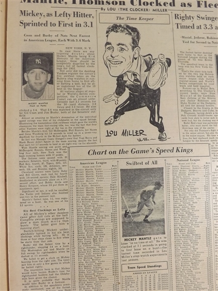 1953 2/4/53 THE SPORTING NEWS NEWSPAPER SHAG RAPS MAJORS FOR TALENT MONOPOLY