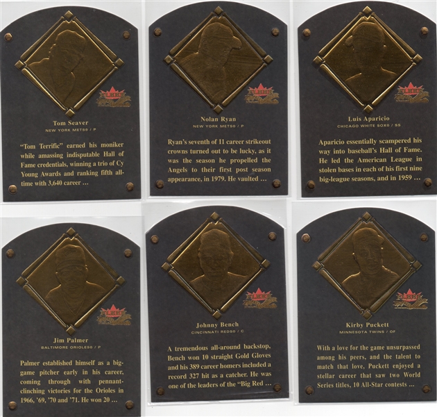 --2003 FLEER BASEBALL FALL CLASSIC HOF PLAQUE. ALL CARDS NUMBERED. NICE CARDS!