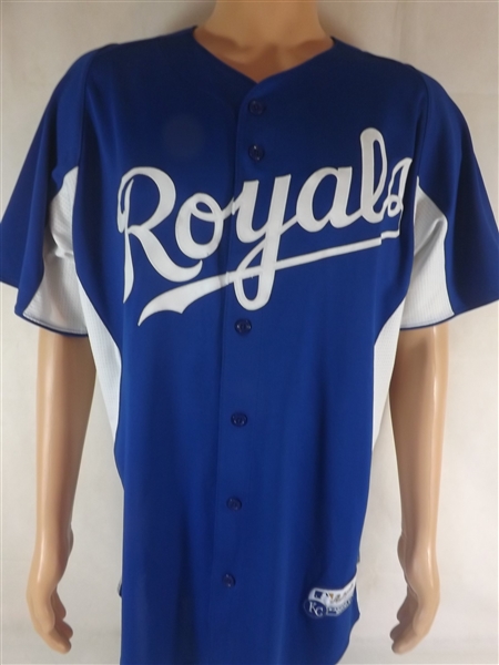 K.C. ROYALS JERSEY MAJESTIC AUTHENTIC COLLECTION SIZE 42 COOL BASE