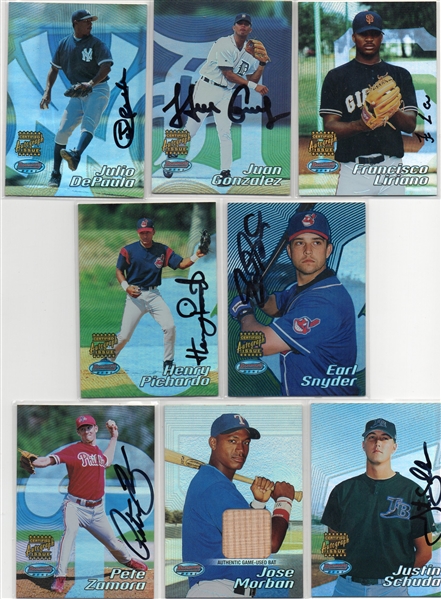 ---2002 Bowman's Best Certified Rookie Autograph Lot OF (14). Some Blue Parallel Cards. Nice Cards!