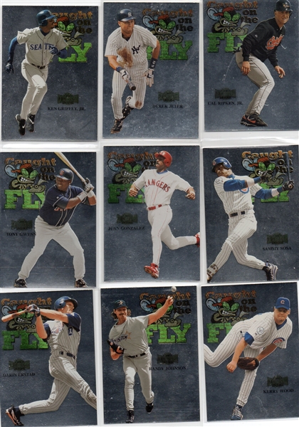 ---1999 METAL UNIVERSE CAUGHT ON THE FLY HOF'S & STARS,NICE CARDS