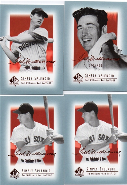 ---TED WILLIAMS 2003 SP Authentic Simply Splendid Boston Red Sox All #d /406