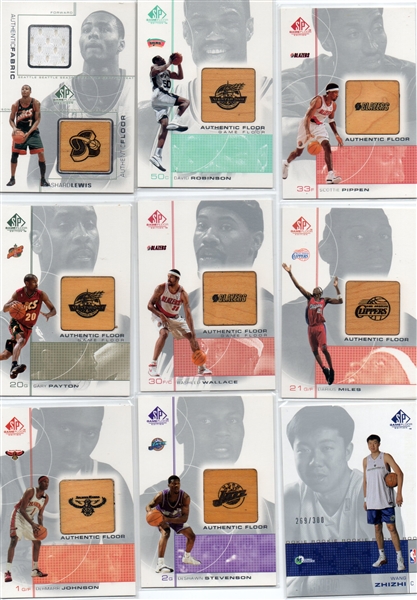 --2001 SP GAME FLOOR EDITION LOT OF (9) BASKETBALL STARS!