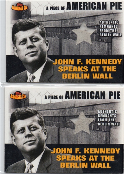 JOHN F. KENNEDY 2001 TOPPS AMERICAN PIE PIECE OF THE BERLIN WALL CARD -PAPM2